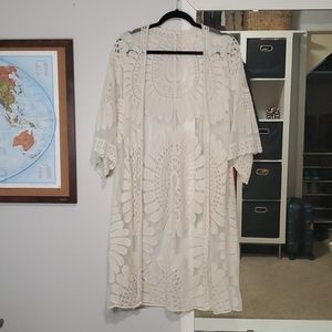 Knit kimono/swimsuit cover-up